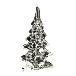 VTG 6.5” Crystal Glass CHRISTMAS TREE Figurine Holiday Decor Transparent Figure